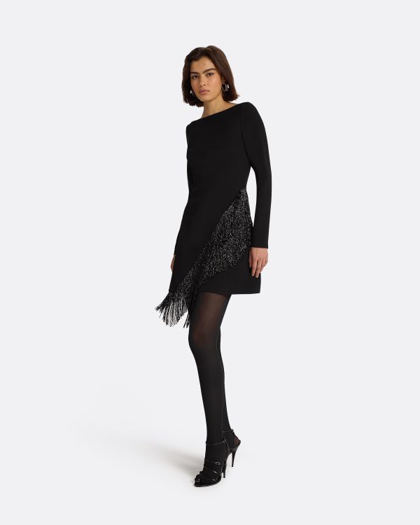 Corrina Black Short Dress - Image 4