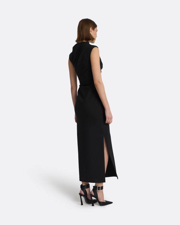 Salena Black Midi Dress - Image 2