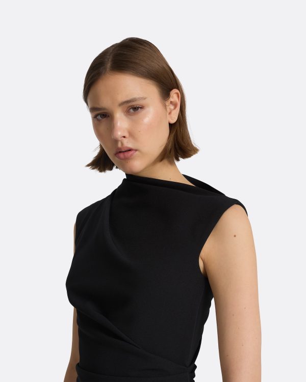 Salena Black Midi Dress - Image 3