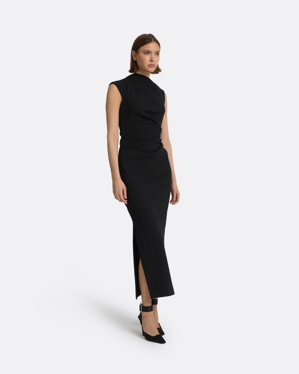 Salena Black Midi Dress - Image 4