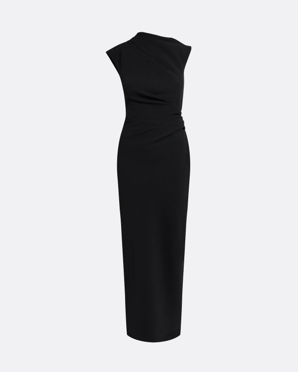 Salena Black Midi Dress - Image 5
