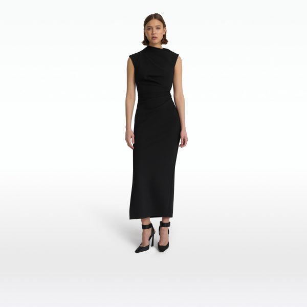 Salena Black Midi Dress - Image 6