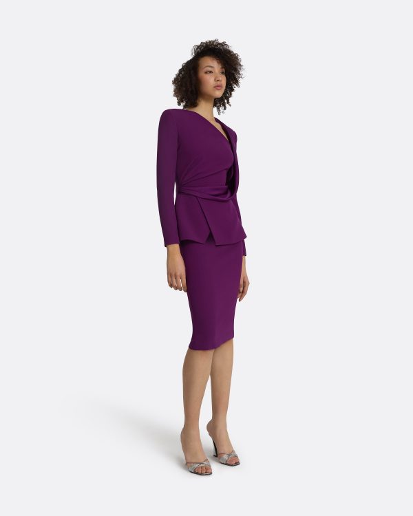 Laurana Currant Midi Dress - Image 4