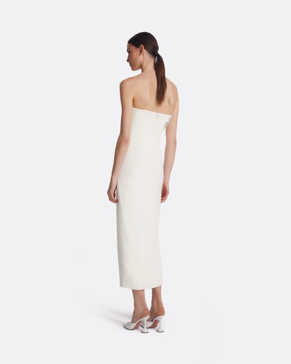 Peggie Ivory Embroidered Midi Dress - Image 2