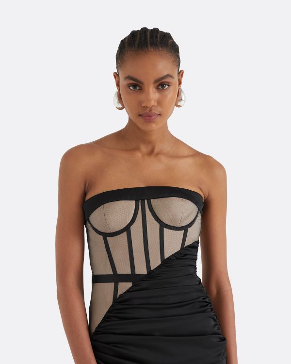 Ames Black Midi Dress - Image 3