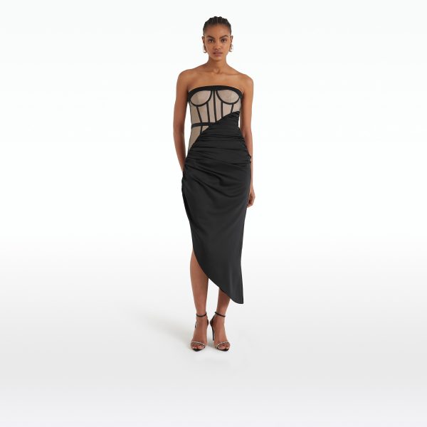 Ames Black Midi Dress - Image 6