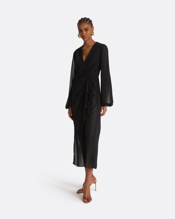 Prova Black Midi Dress - Image 4