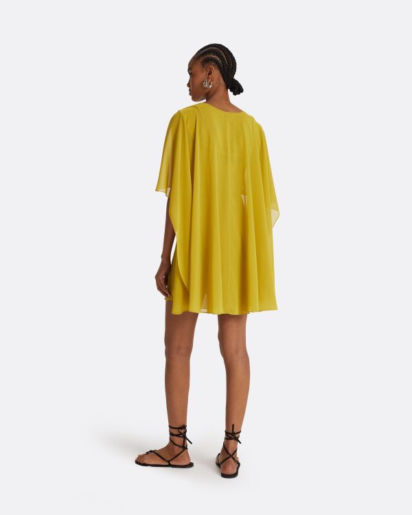 Davey Chartreuse Short Dress - Image 2