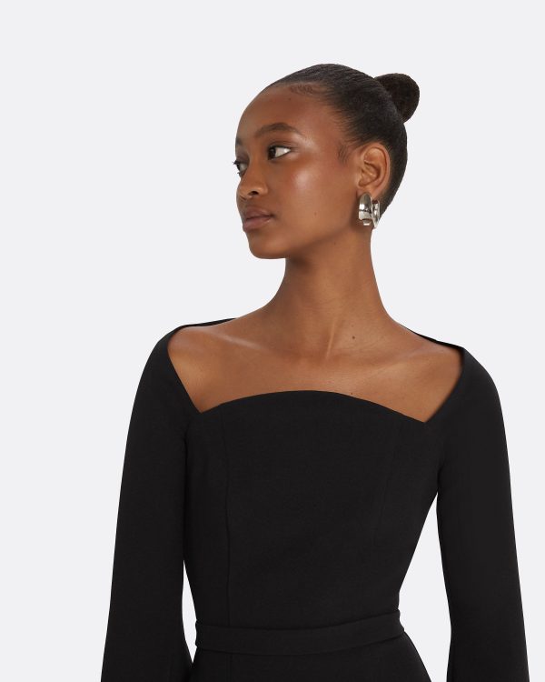 Aubrene Black Short Dress - Image 3