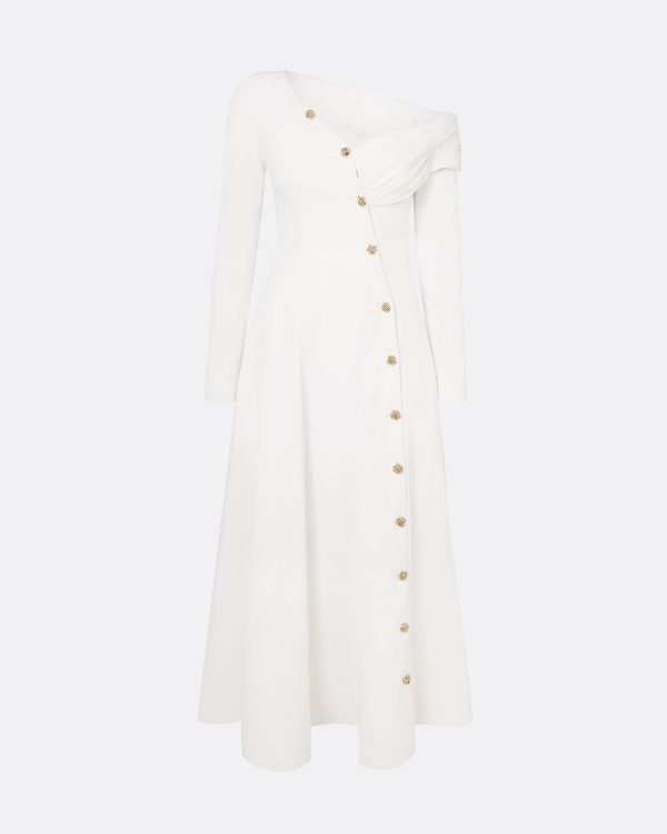 Blaike Ivory Midi Dress - Image 5