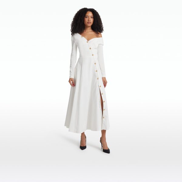 Blaike Ivory Midi Dress - Image 6