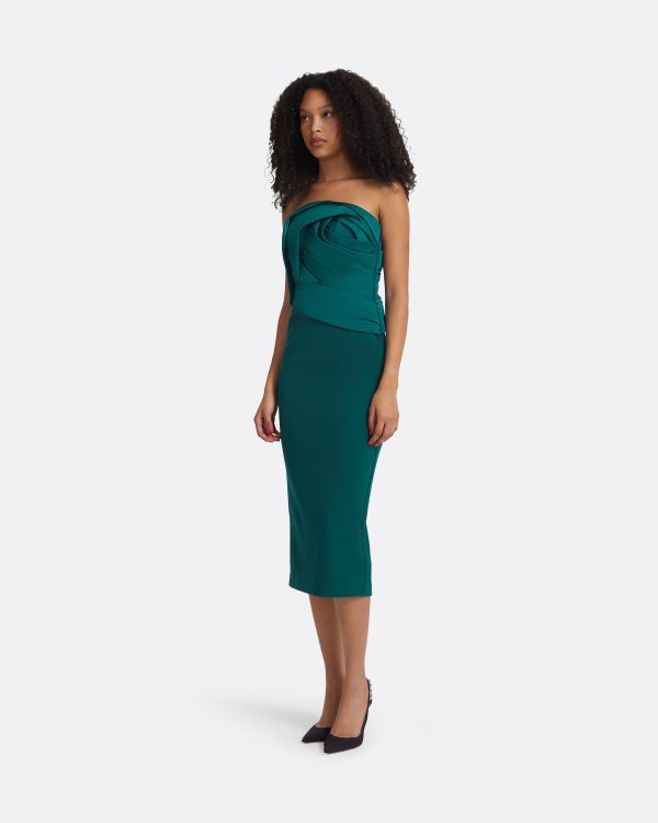 Arla Alpine Green Midi Dress - Image 4