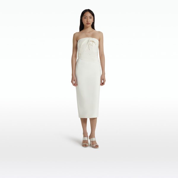 Arla Ivory Midi Dress - Image 6