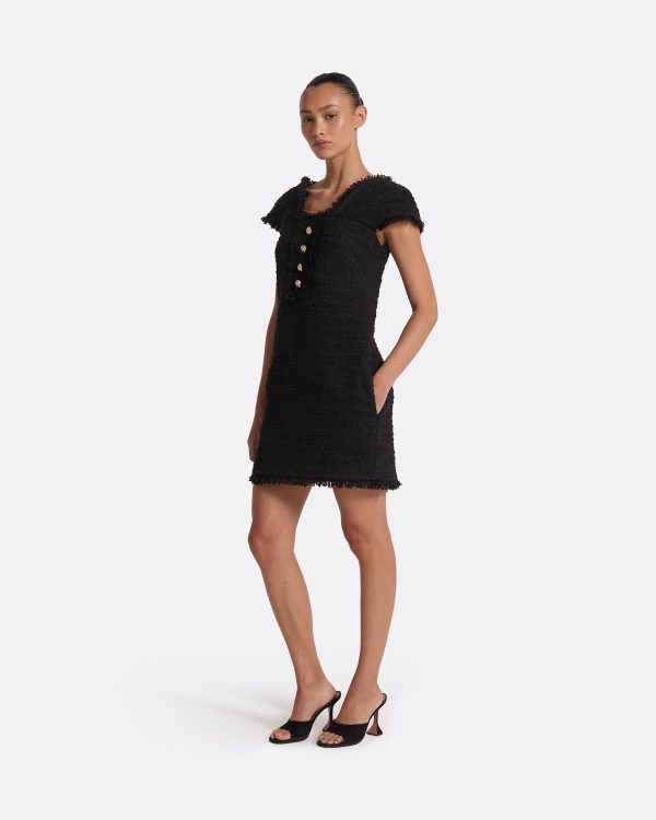 Marian Black Short Dress - Image 4