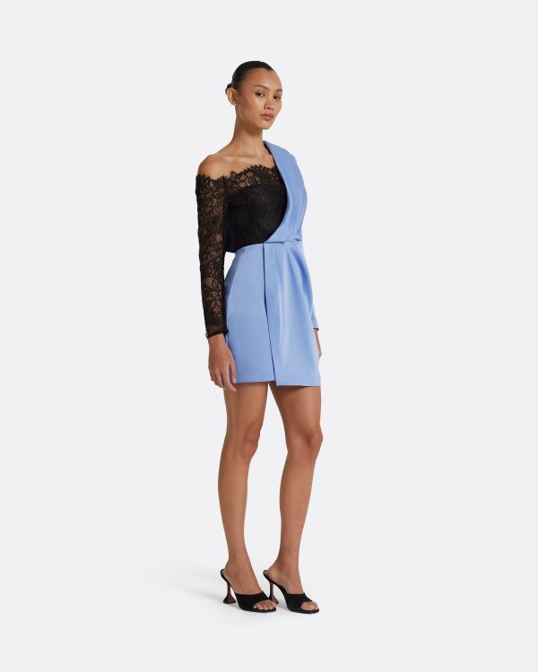 Suzie Carolina Blue & Black Short Dress - Image 4