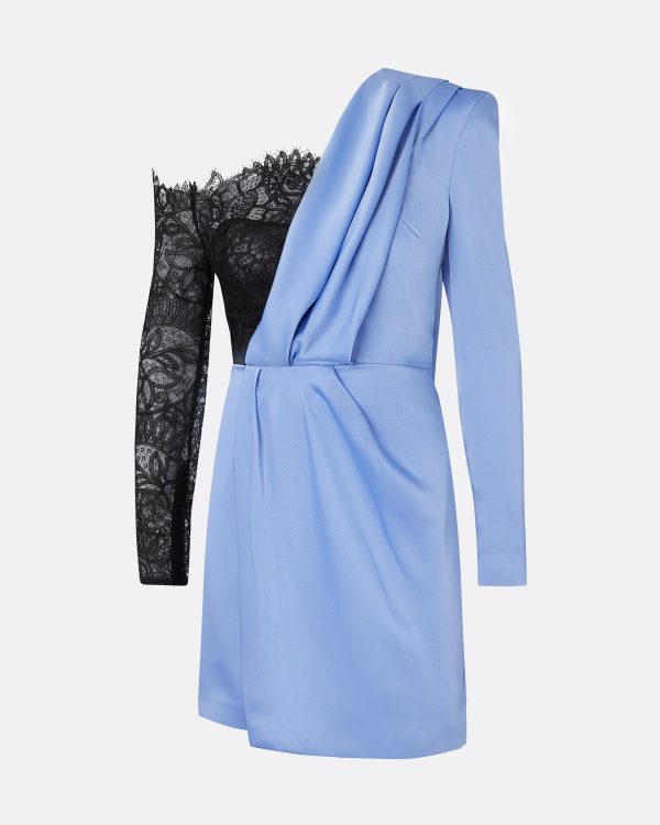 Suzie Carolina Blue & Black Short Dress - Image 5