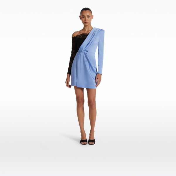 Suzie Carolina Blue & Black Short Dress - Image 6