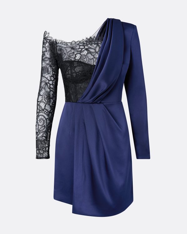 Suzie Midnight Navy Short Dress - Image 5