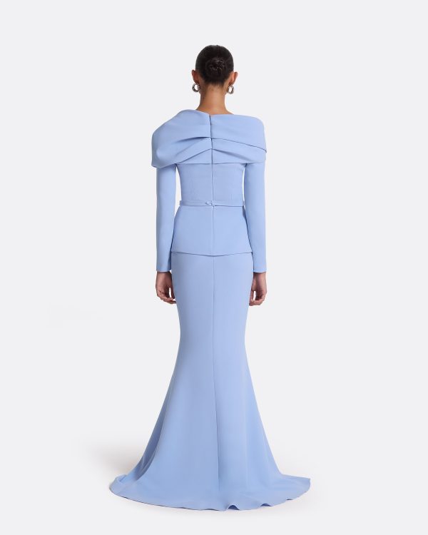 Andra Carolina Blue Long Dress - Image 2