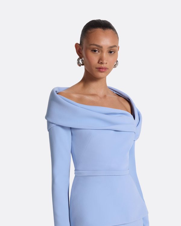 Andra Carolina Blue Long Dress - Image 3