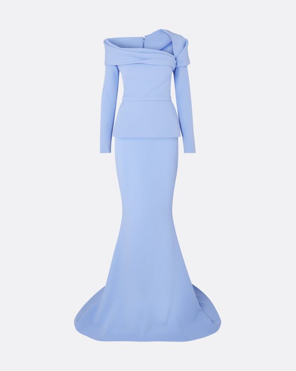 Andra Carolina Blue Long Dress - Image 5