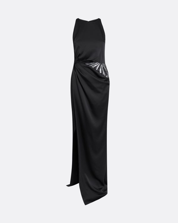 Ayda Black Long Dress - Image 5