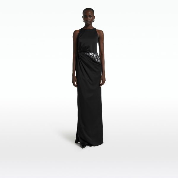 Ayda Black Long Dress - Image 6