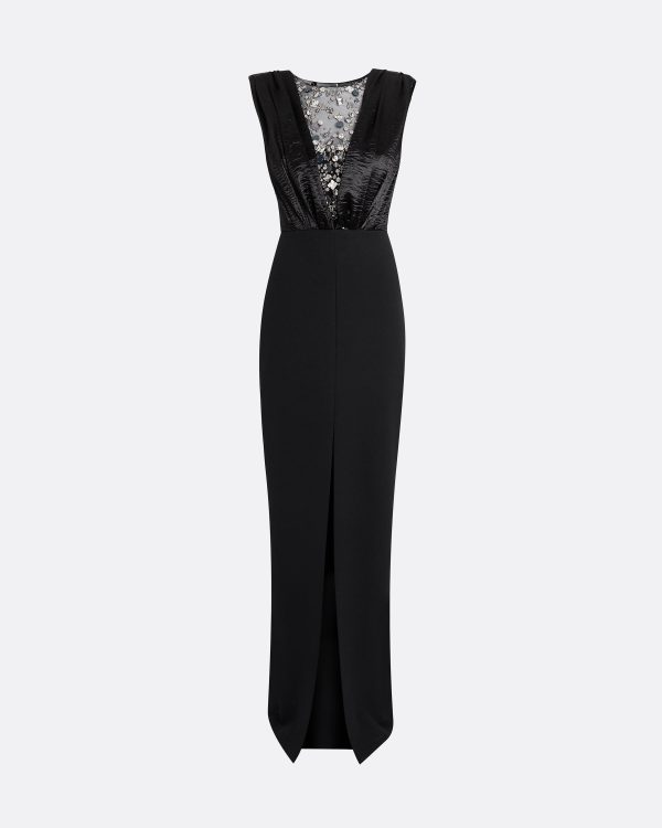 Arzu Black Long Dress - Image 5