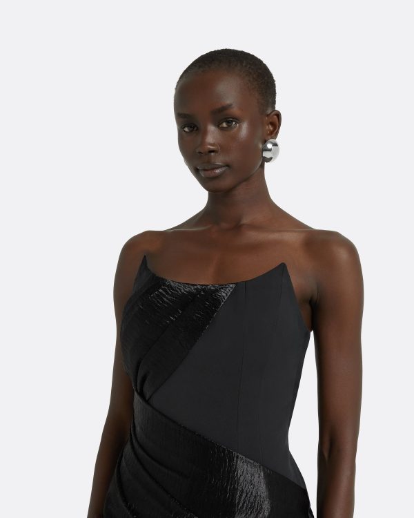 Samara Black Midi Dress - Image 3