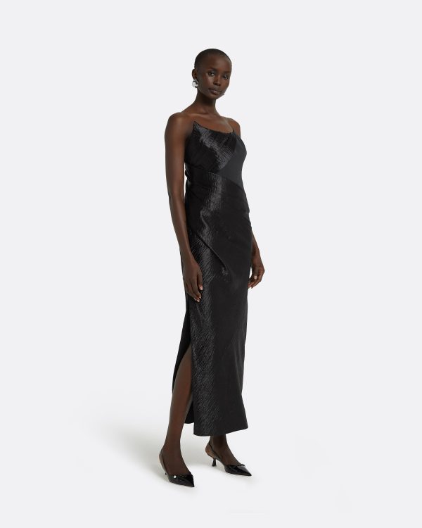 Samara Black Midi Dress - Image 4