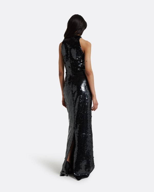 Santina Black Long Dress - Image 2