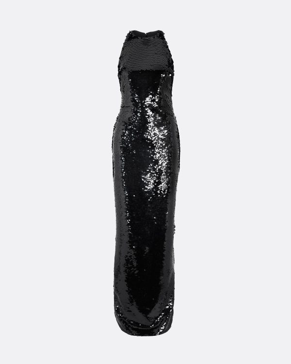 Santina Black Long Dress - Image 5