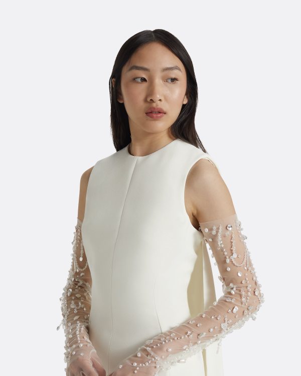 Linna Ivory Long Dress - Image 3
