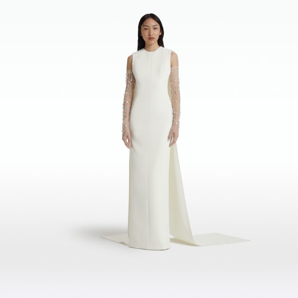 Linna Ivory Long Dress - Image 6
