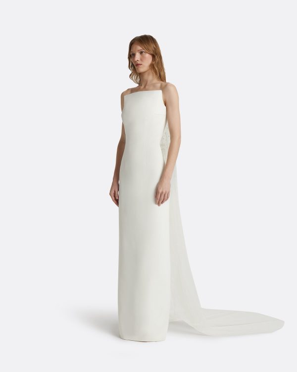 Zuhal Ivory Long Dress - Image 4