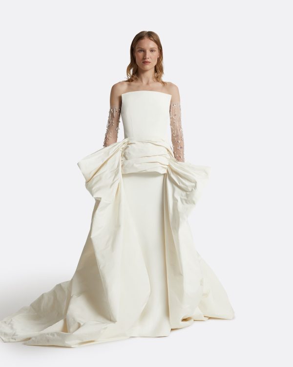 Zuhal Ivory Long Dress - Image 5