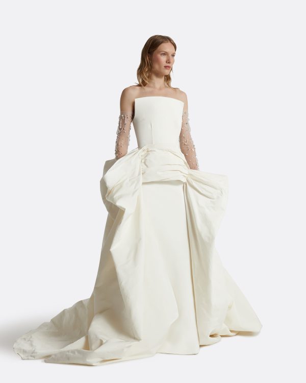 Zuhal Ivory Long Dress - Image 6