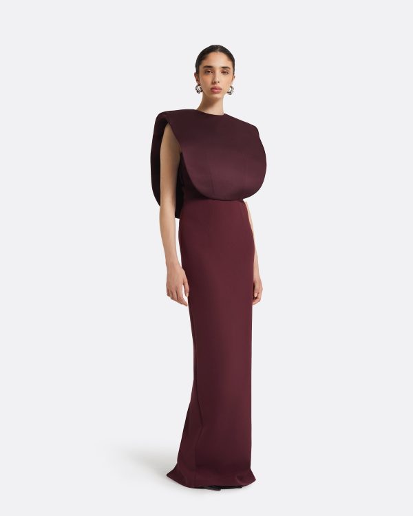 Beril Wine Long Dress - Image 4