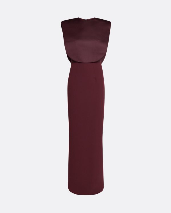 Beril Wine Long Dress - Image 5