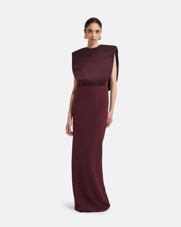 Beril Wine Long Dress - Image 6