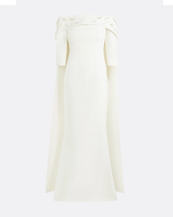 Bellara Pearl Floral Embroidered Ivory Harness & Soshin Dress - Image 5