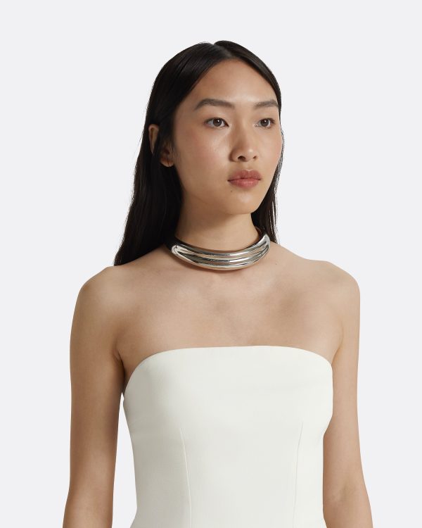 Soshin Ivory Strapless Dress - Image 3