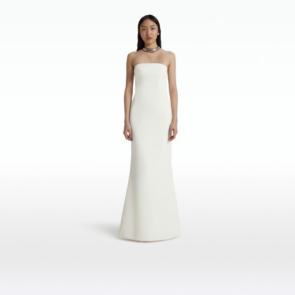 Soshin Ivory Strapless Dress - Image 6