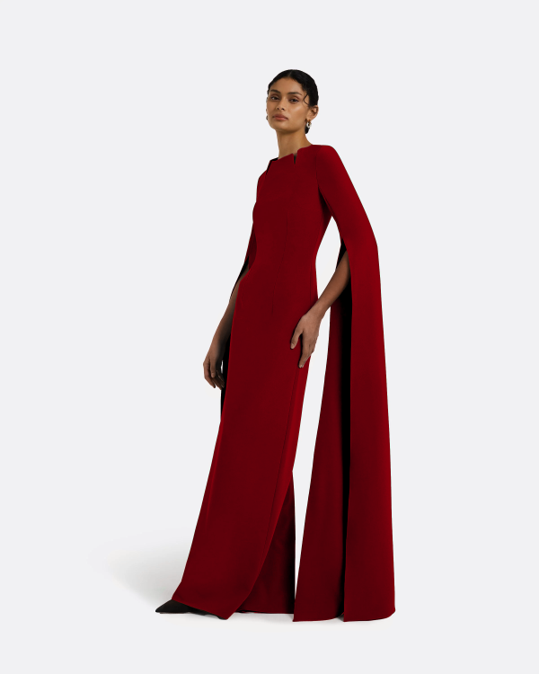 Talin Azalea Red Long Dress - Image 3