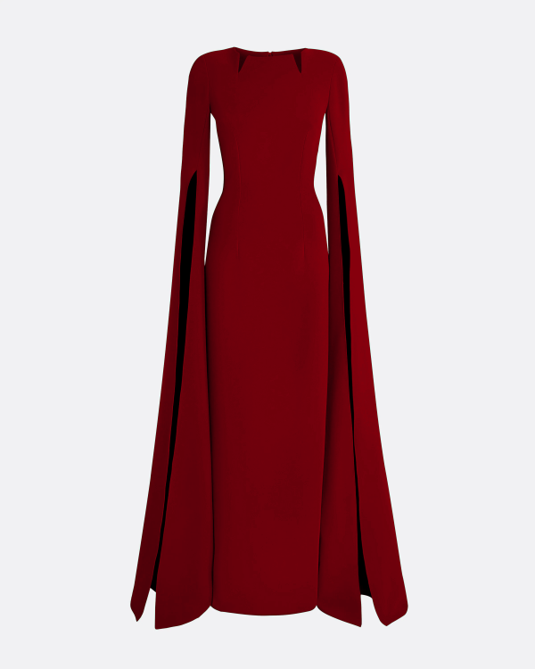 Talin Azalea Red Long Dress - Image 4