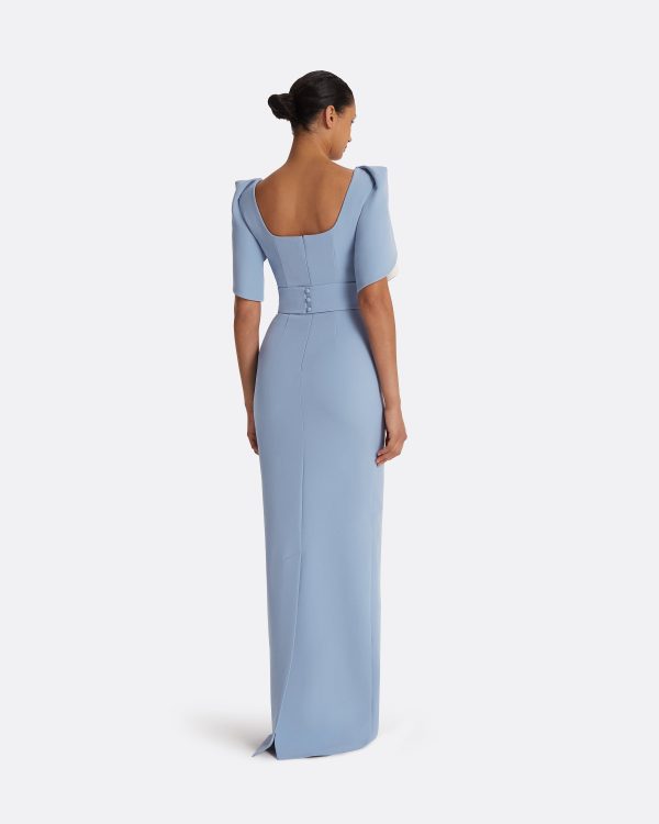 Dara Blue Ash Long Dress - Image 2
