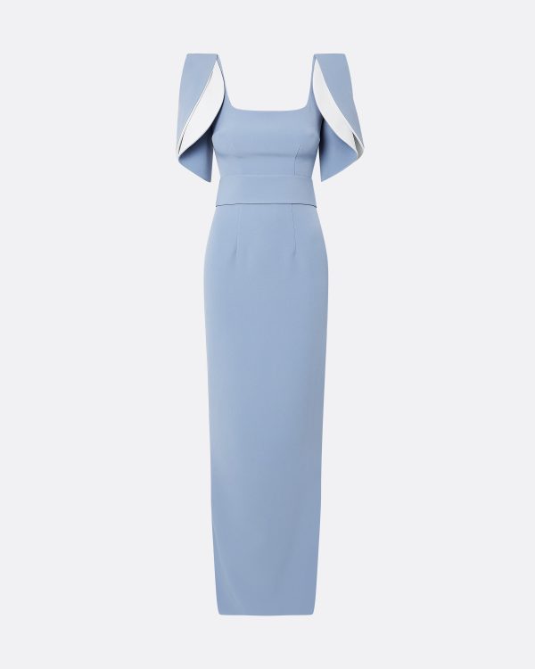 Dara Blue Ash Long Dress - Image 5