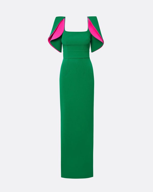 Dara Jewel Green Long Dress - Image 5