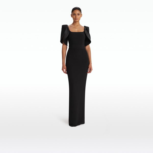 Dara Black Long Dress - Image 6