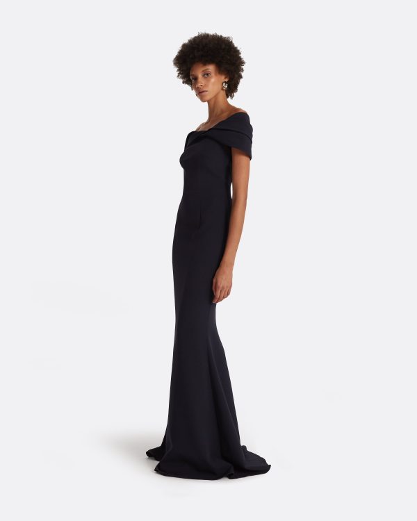 Rossa Midnight Navy Long Dress - Image 4